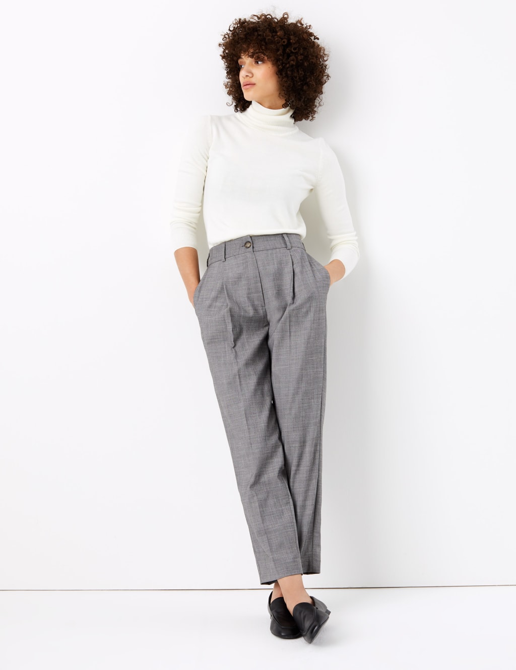 Tapered Ankle Grazer Trousers 1 of 5