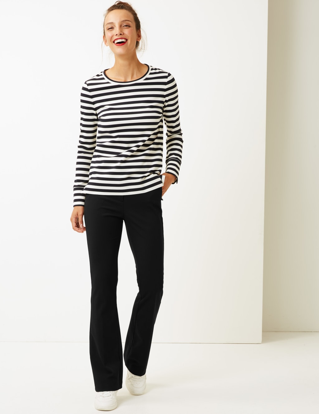 Slim Bootcut Leg Trousers 1 of 5