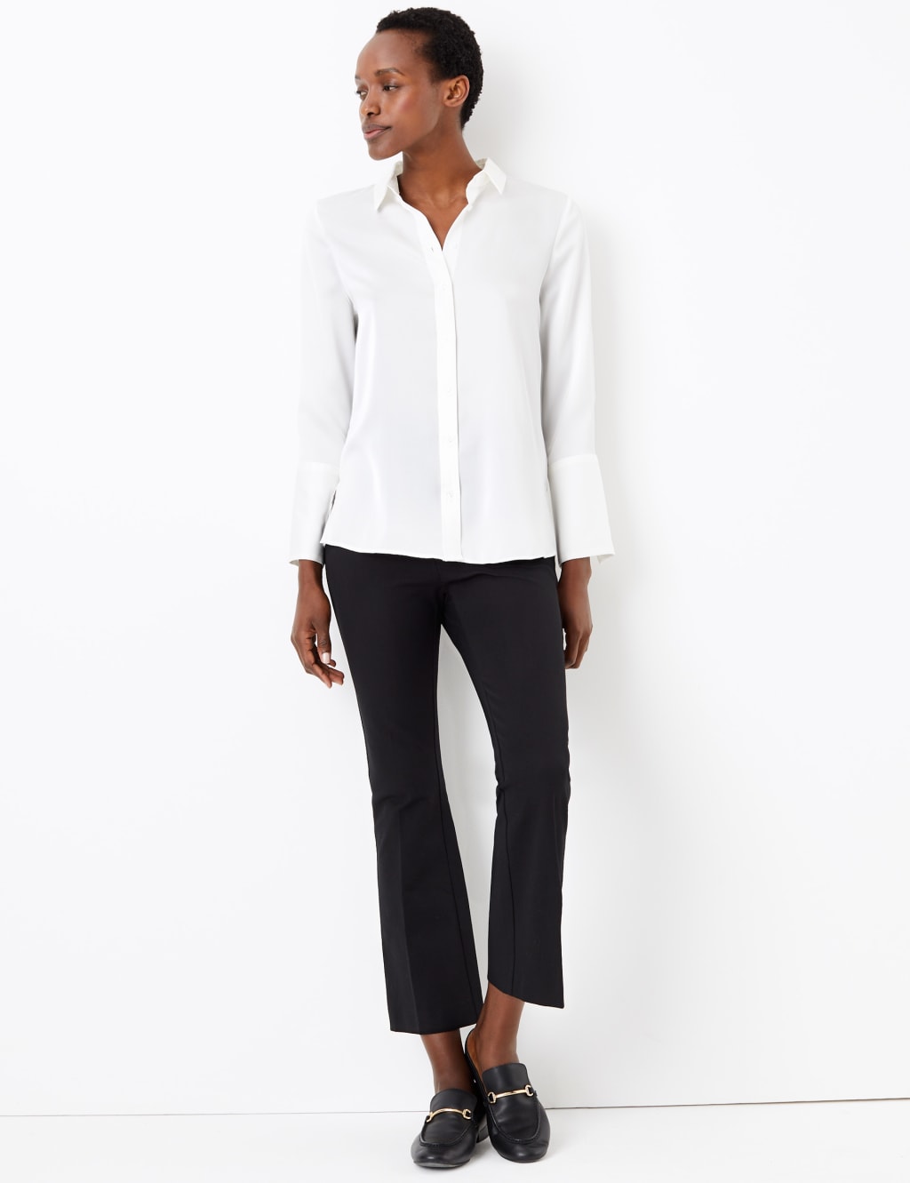 Cropped Kick Flare Trousers M S Collection M S