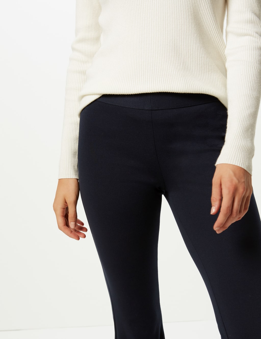 Jersey Slim Fit Flare Trousers 5 of 6