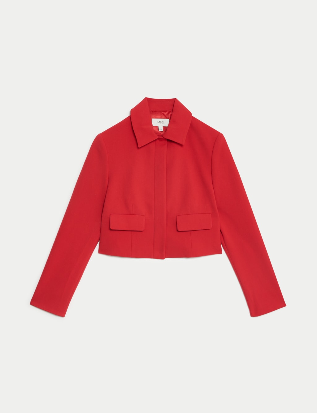 Collared Short Tailored Jacket M S Collection M S