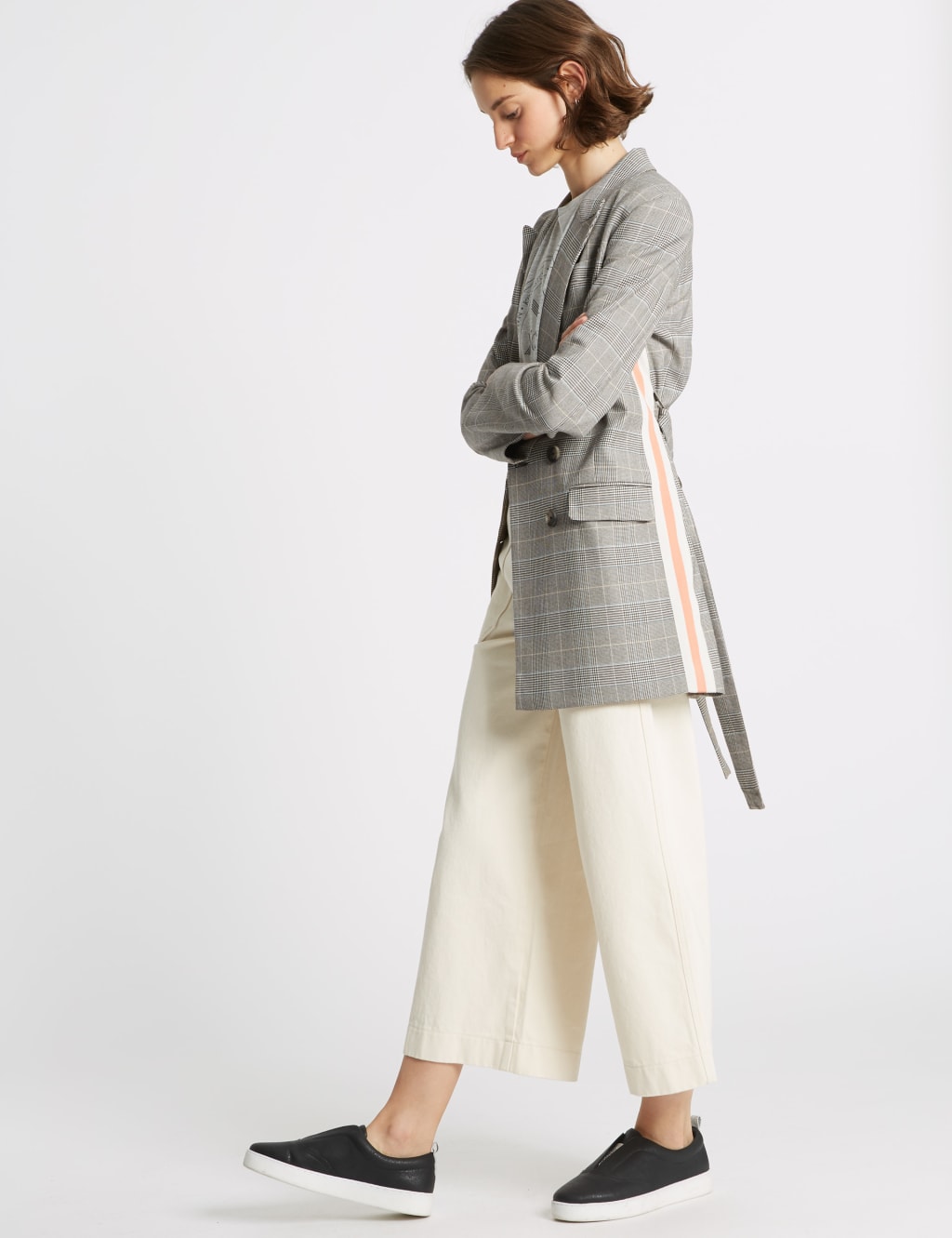 Blazer with side stripe sales