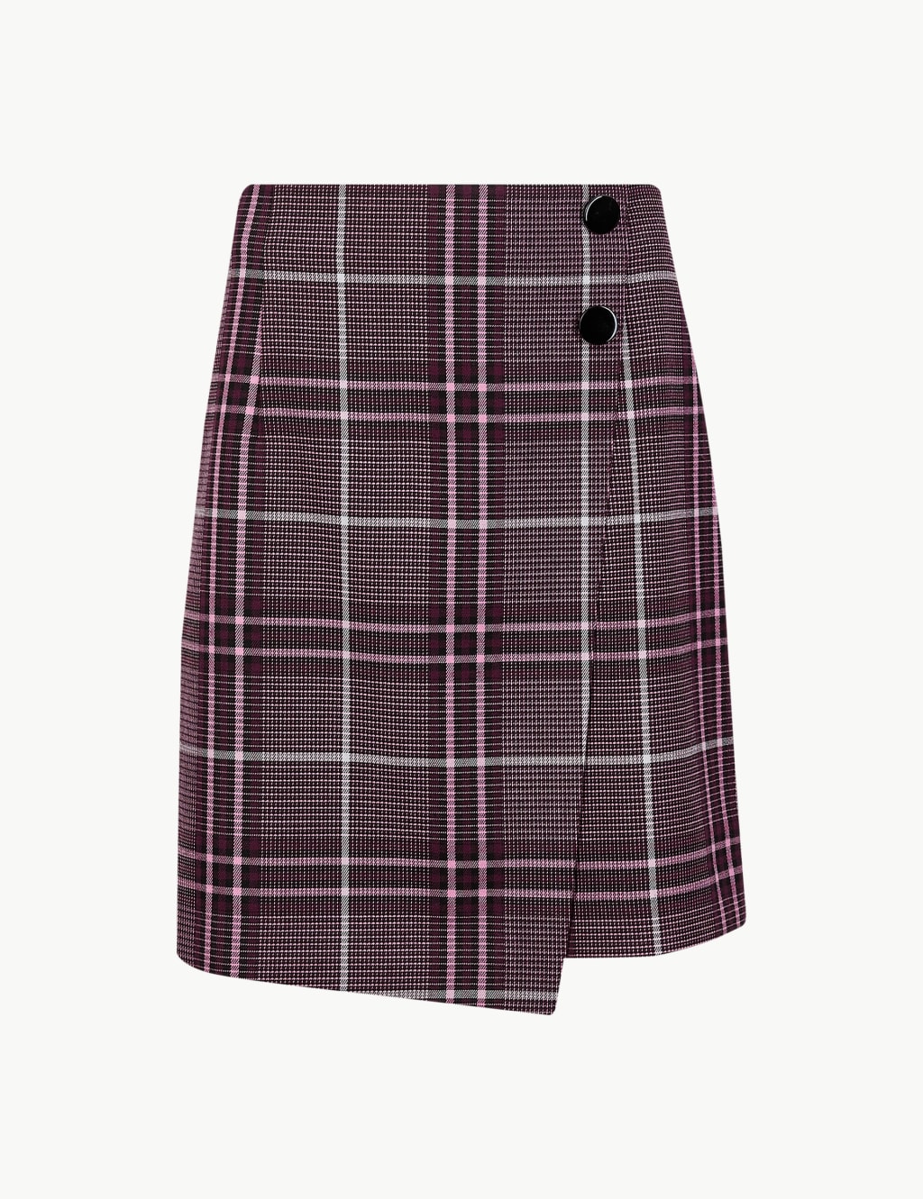 Checked Wrap Mini Skirt 2 of 5