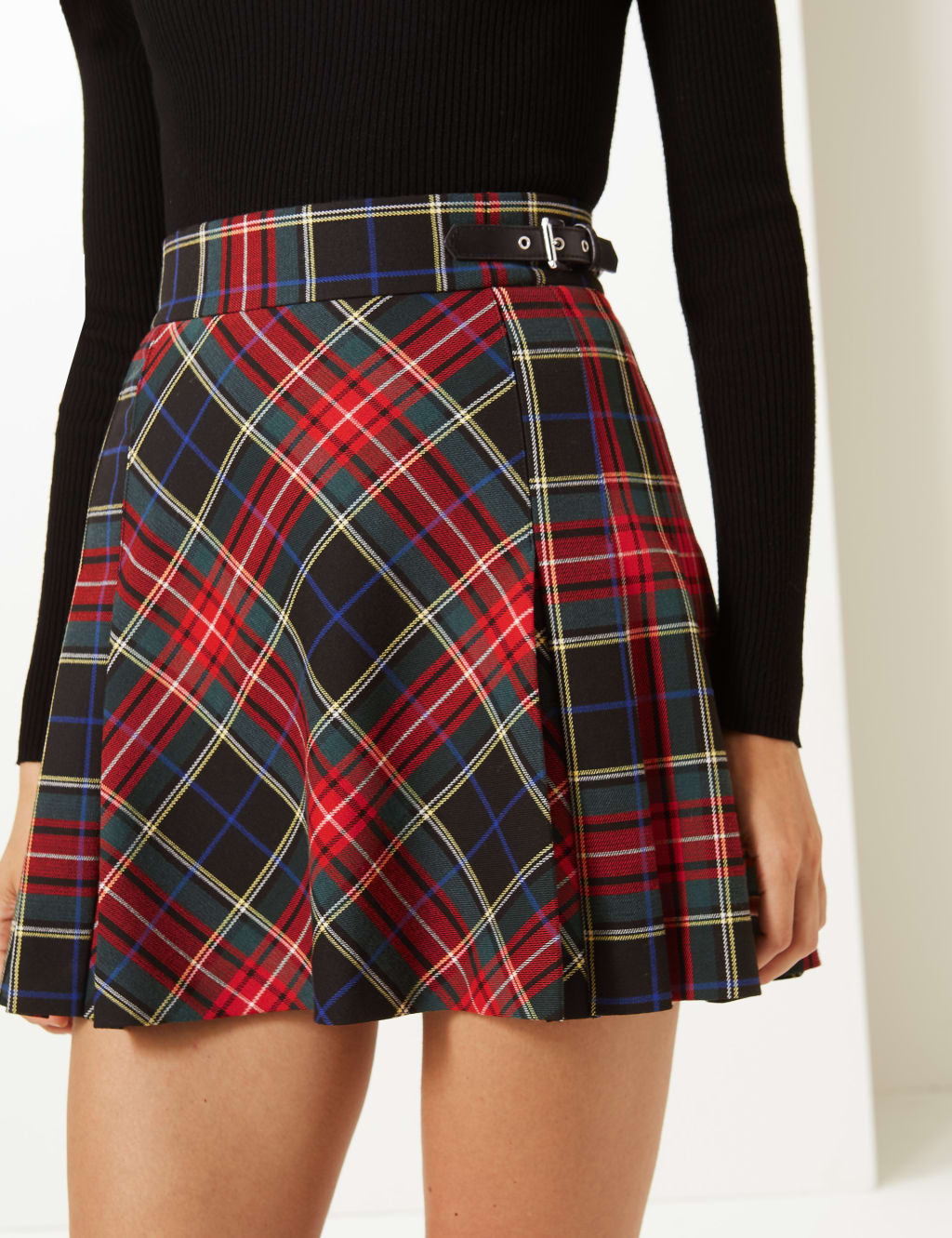 Tartan skirt marks and spencer top