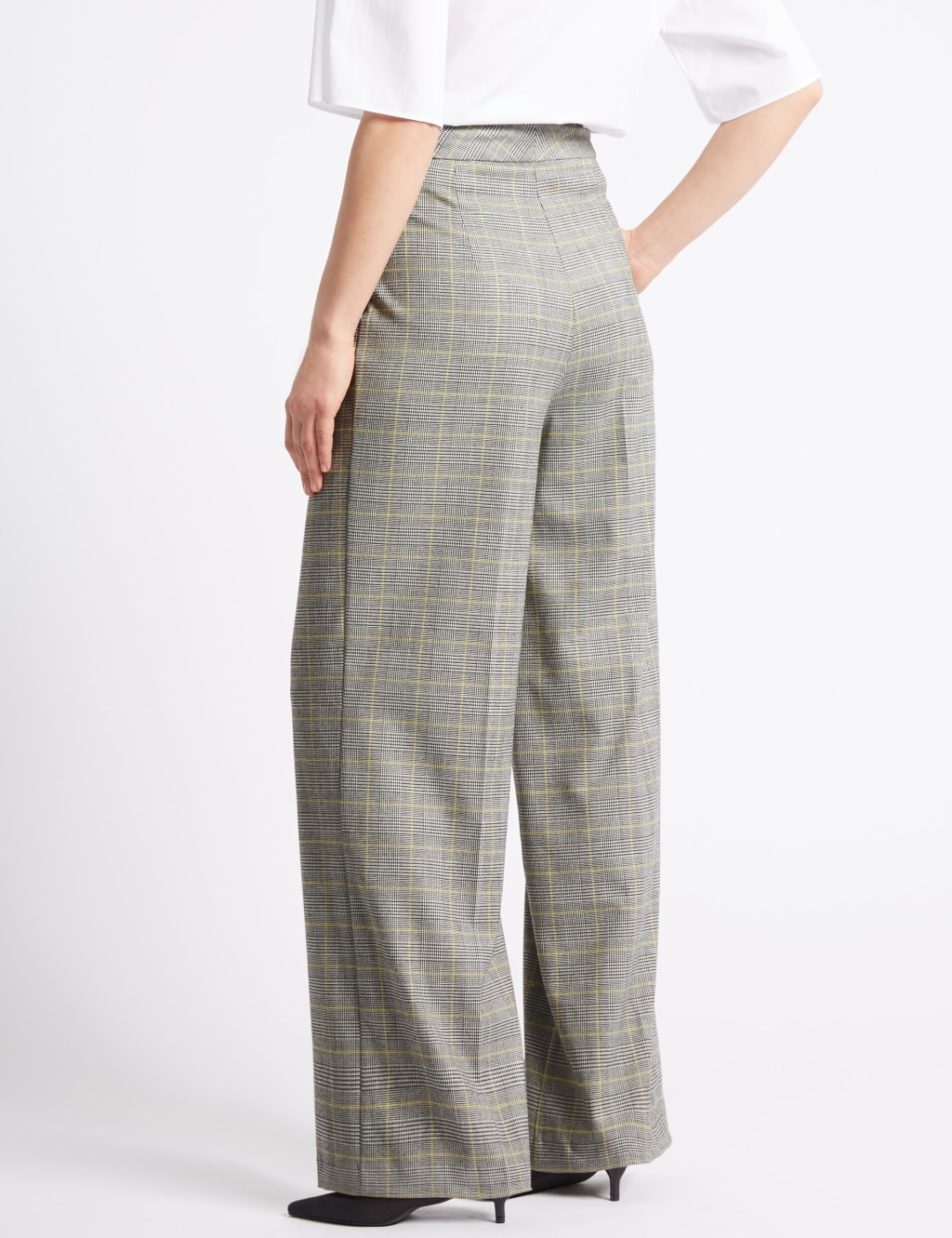 Checked Wide Leg Trousers 3 of 6