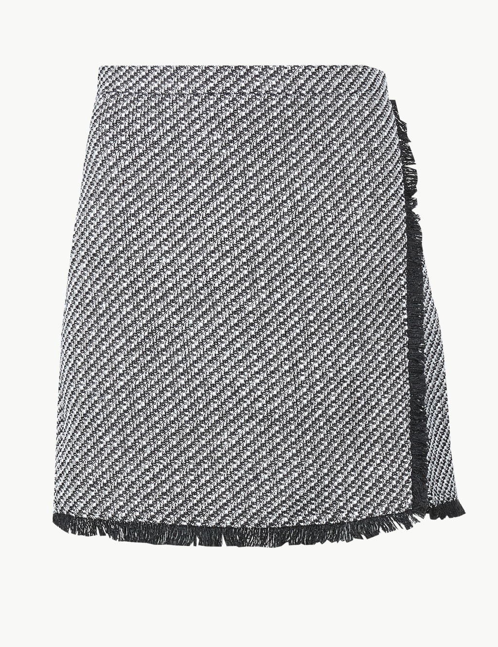 Textured Fringe Detail Wrap Mini Skirt 2 of 4