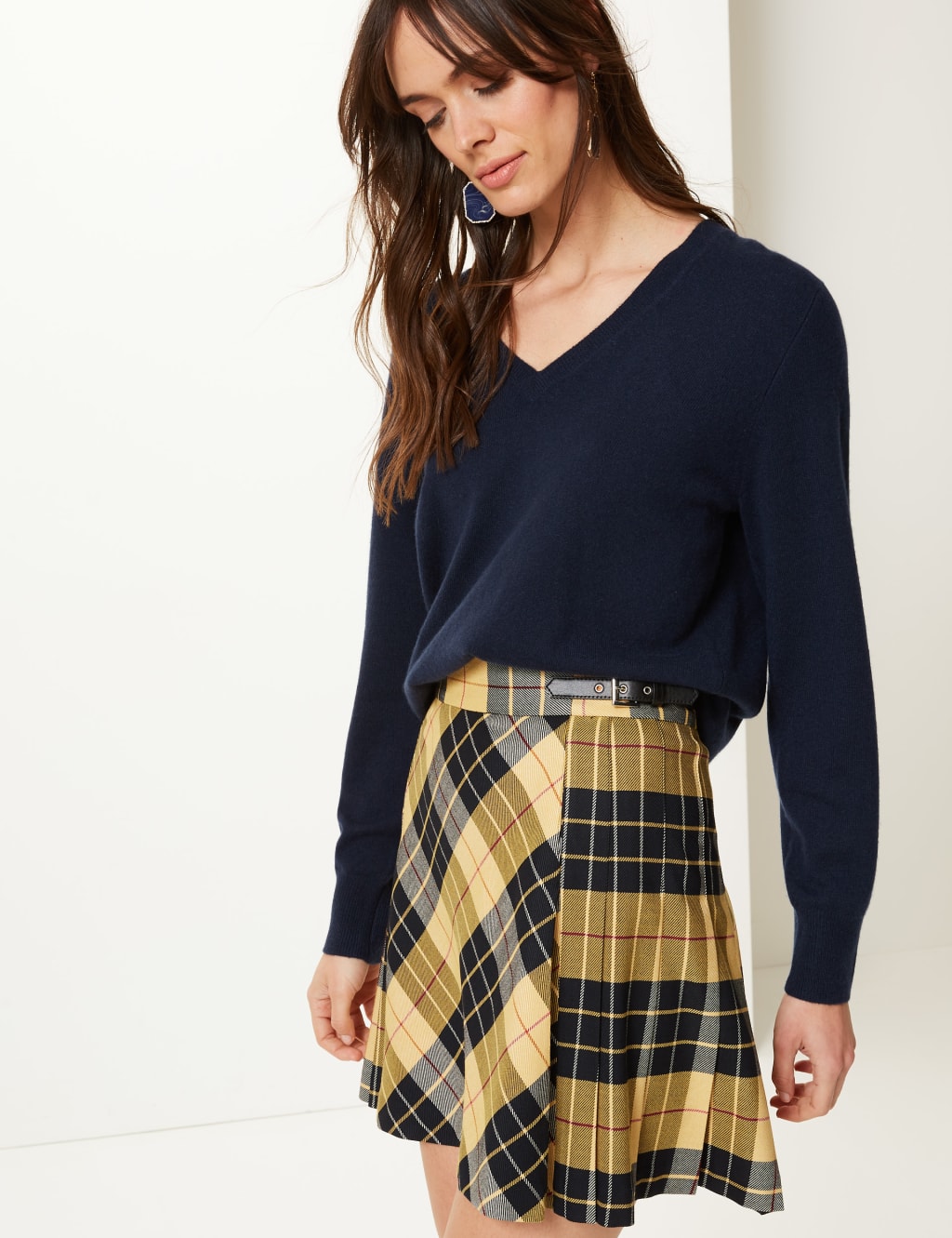 Yellow skirt marks and spencer on sale