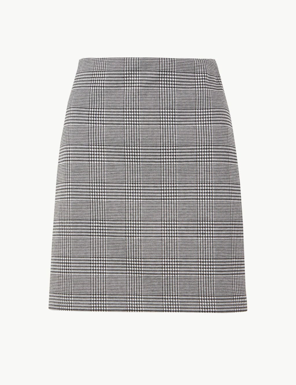 Jersey Checked A Line Mini Skirt M S Collection M S