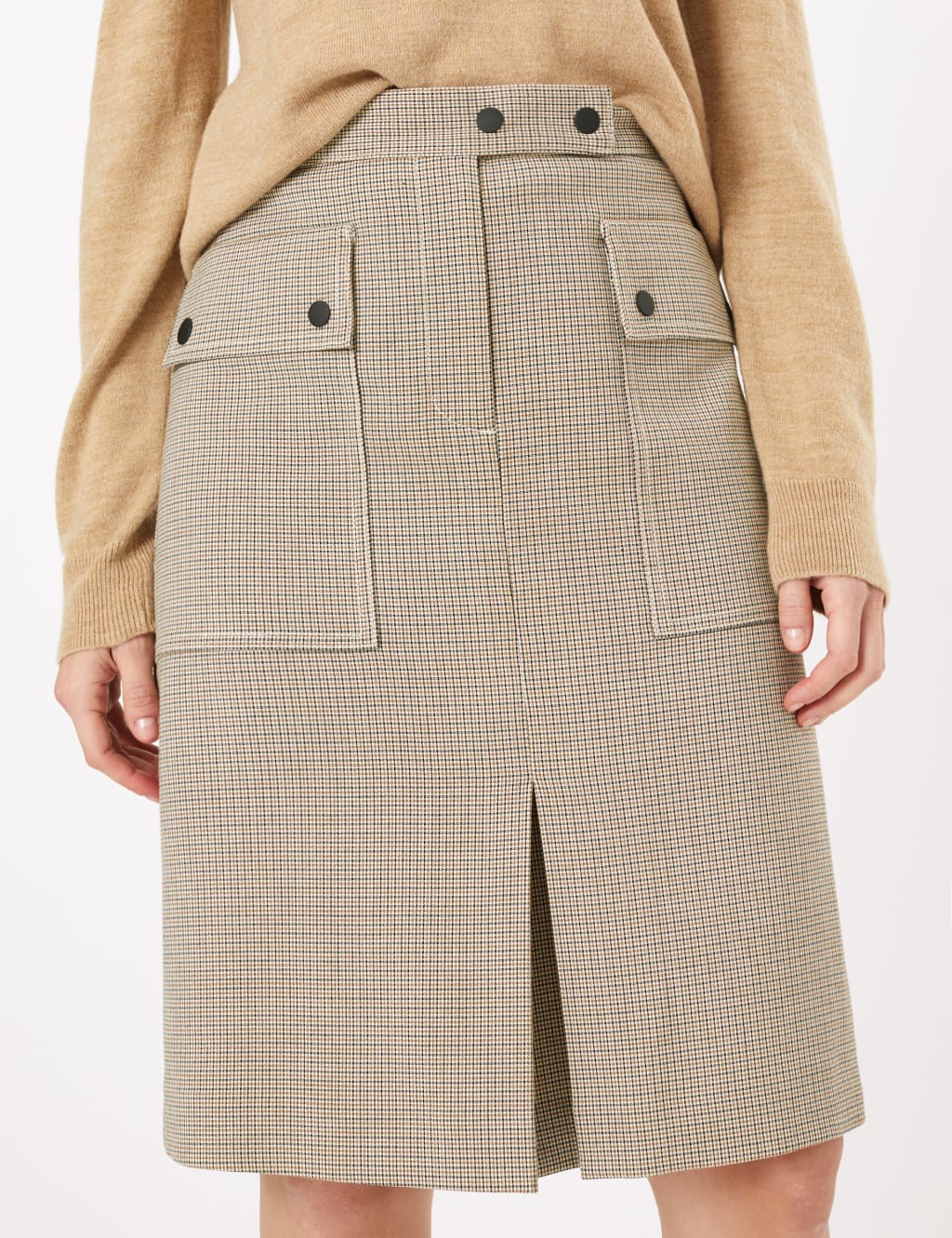 Checked Utility A-Line Skirt 3 of 4