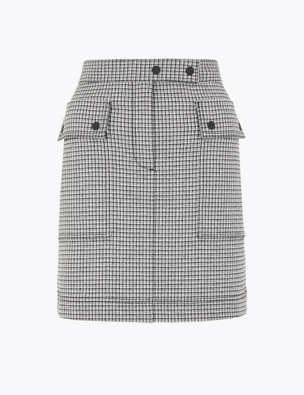 Checked Utility A-Line Mini Skirt 2 of 4