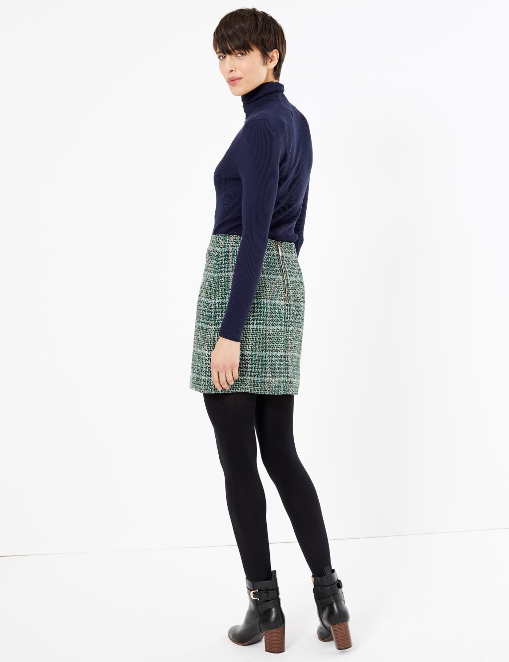 Tweed A-Line Mini Skirt 3 of 4