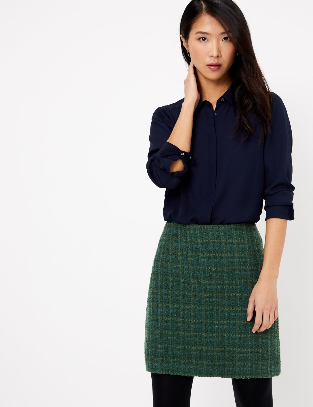 Checked A Line Mini Skirt M S Collection M S