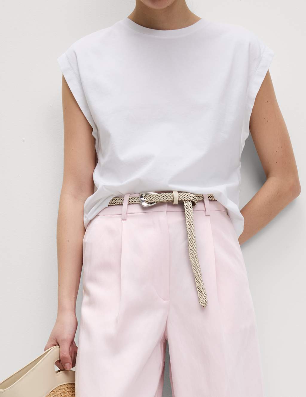 Sheen Linen Twill Tailored Wide Leg Trousers 3 of 6