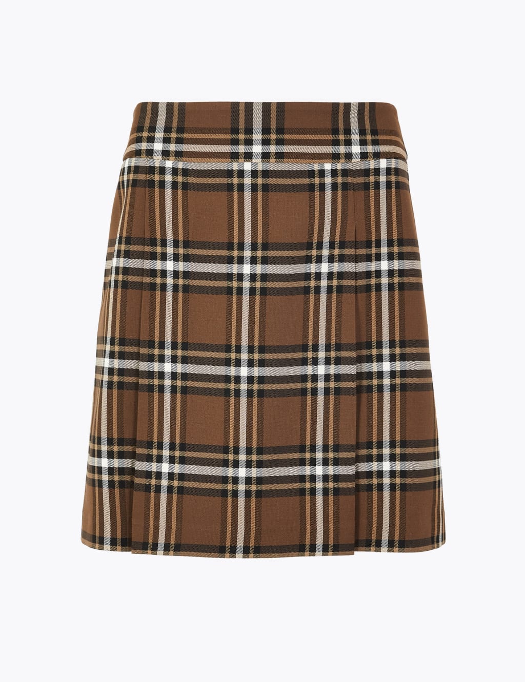 Checked Pleat Front Mini Skirt 2 of 4