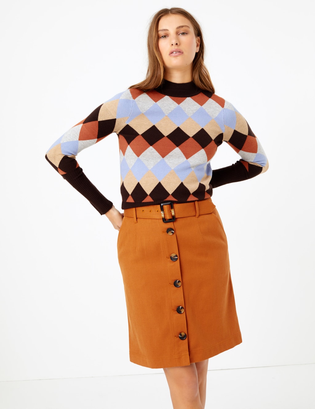 Midi skirt with pockets in bulk cheap