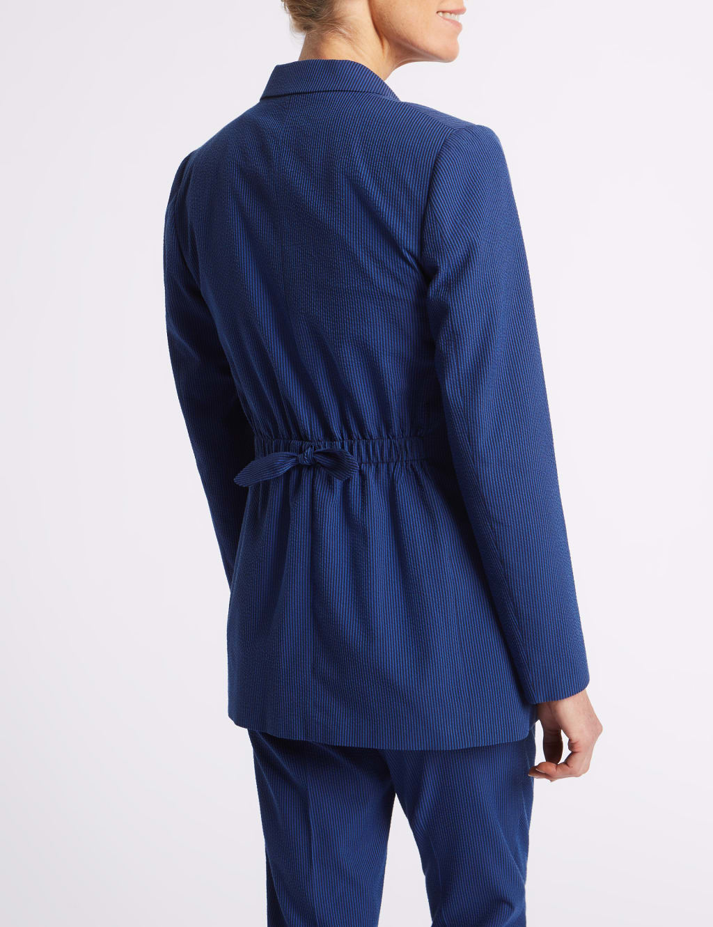 Cotton Blend Striped Blazer 4 of 5