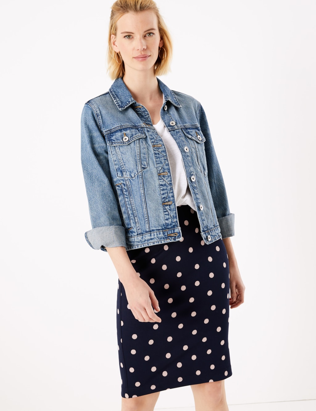 Polka dot skirt marks and spencer sale