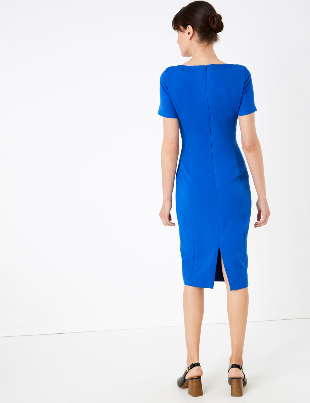 Ruched Front Knee Length Tailored Dress 4 of 5