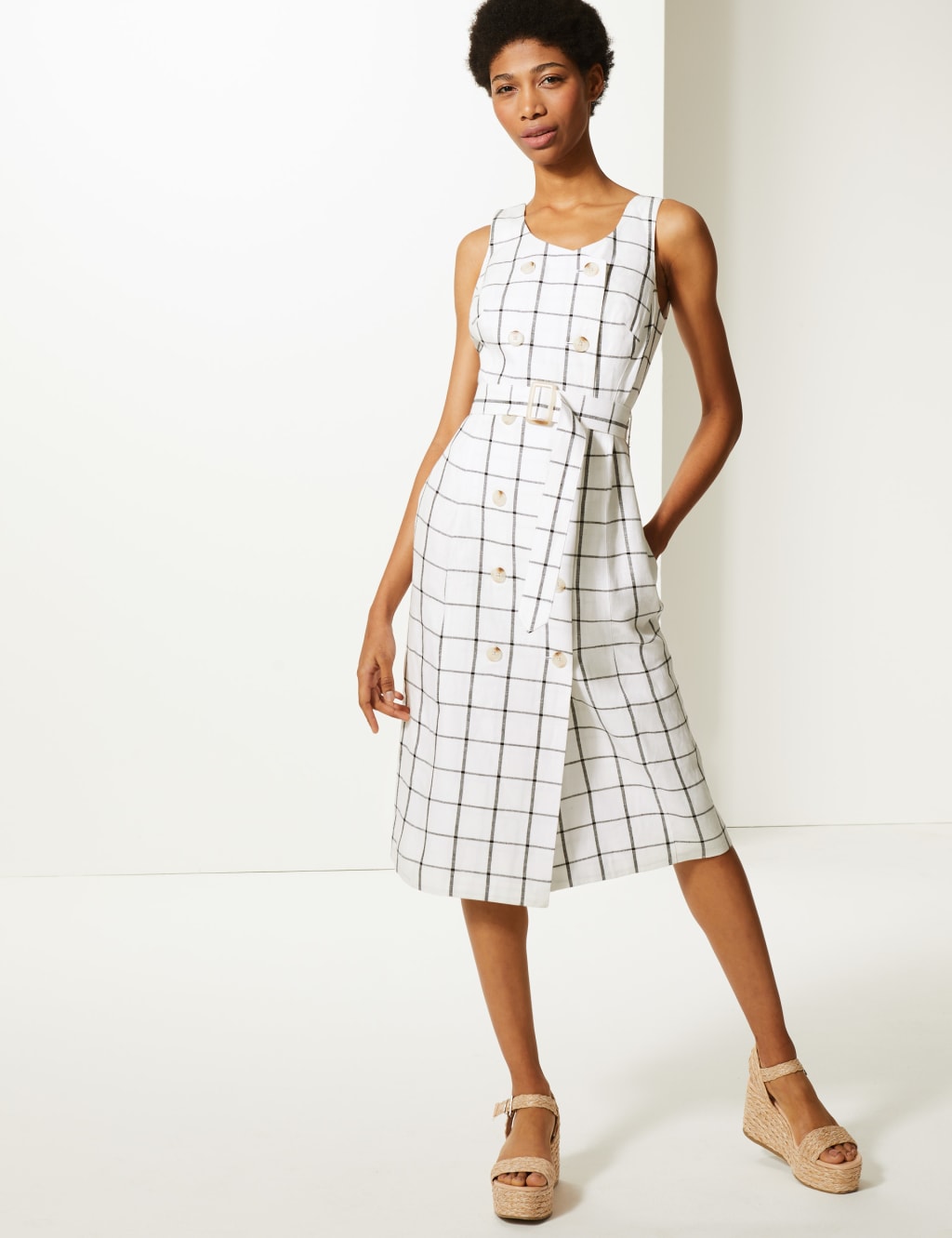 M&s checked dress 2025