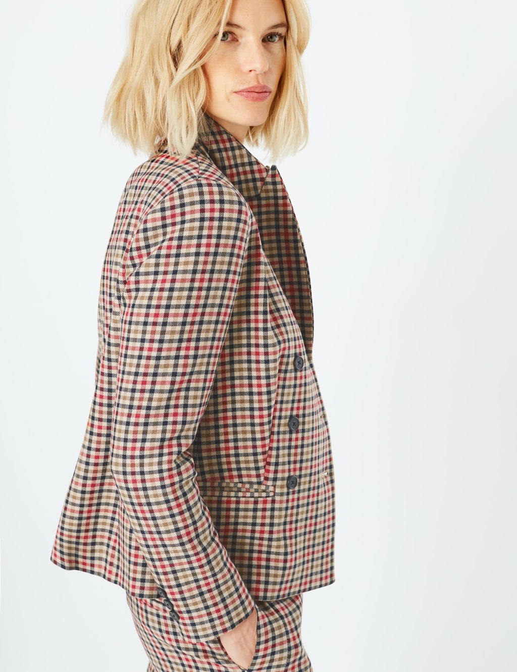 PETITE Checked Blazer 3 of 7