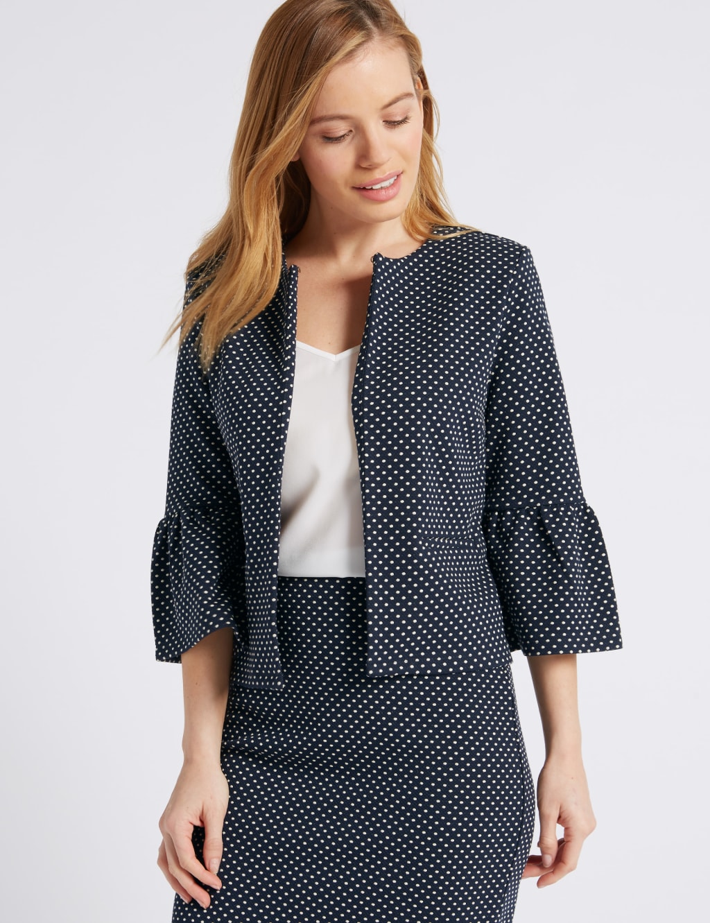 Petite jersey blazer shop