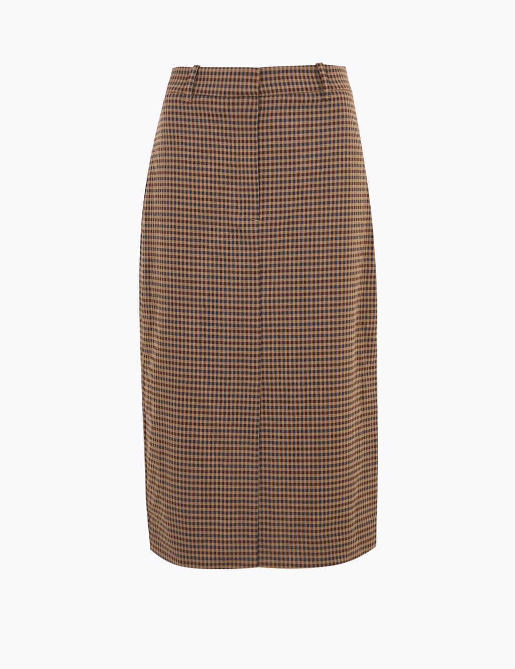 Checked Knee Length Pencil Skirt 2 of 4