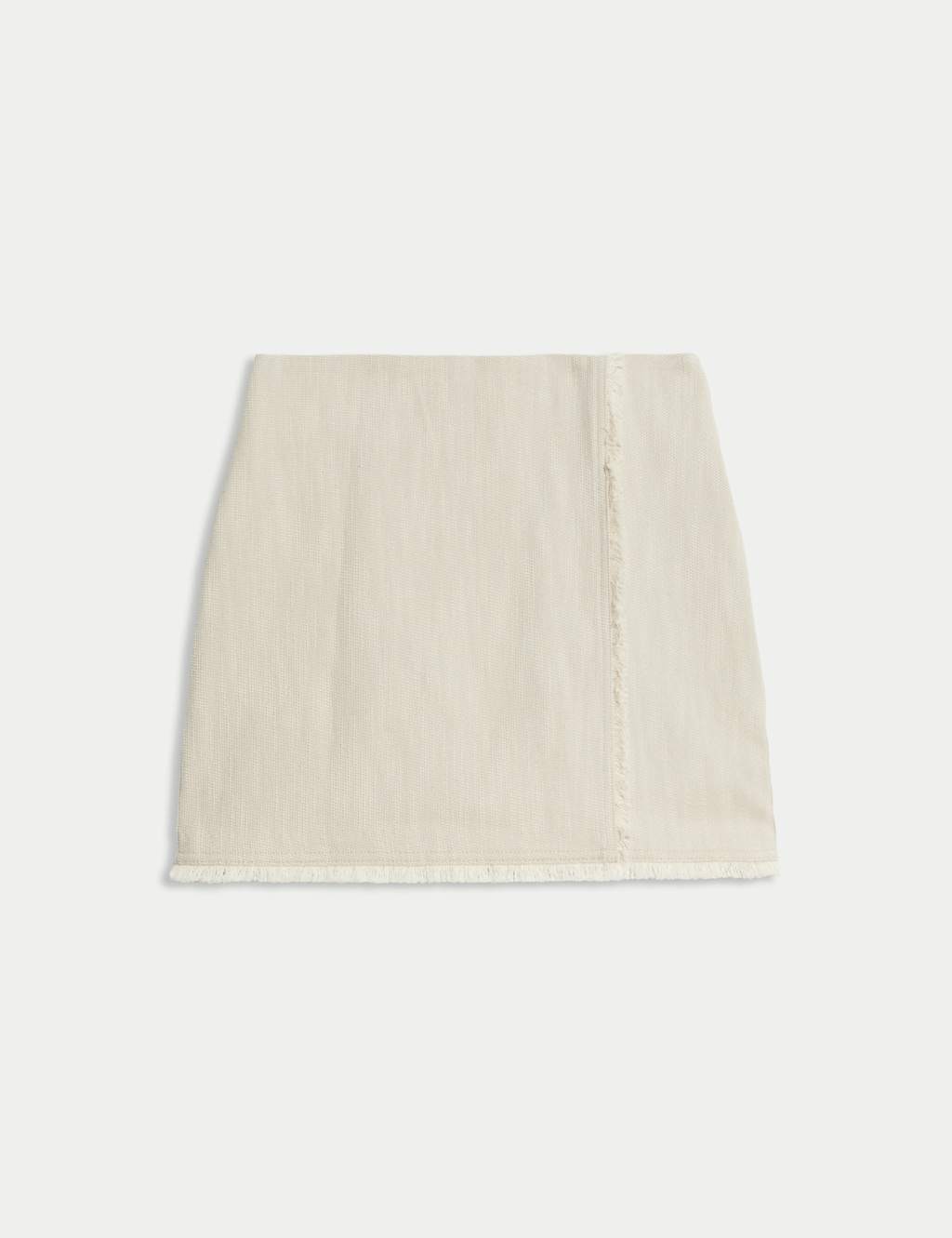 Pure Cotton Frayed Seam Mini Skirt 2 of 5