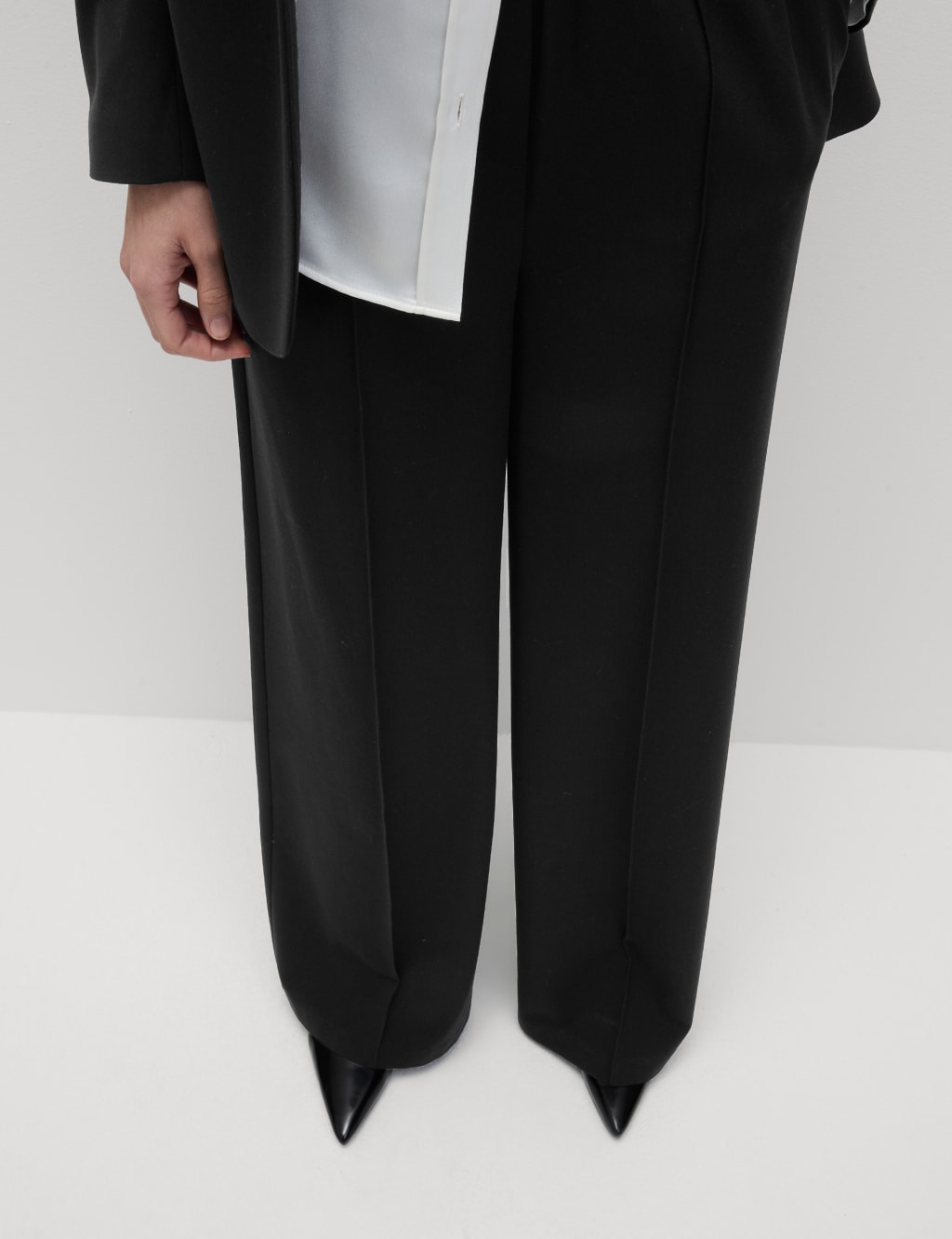 M and s wide leg trousers hotsell