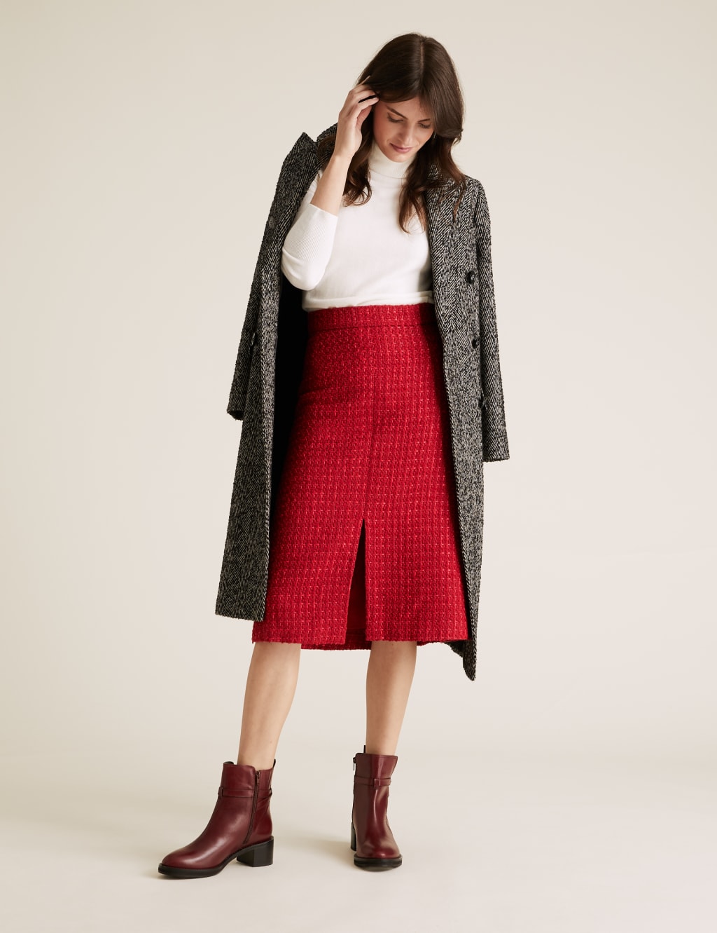 Wool skirt m&s hotsell