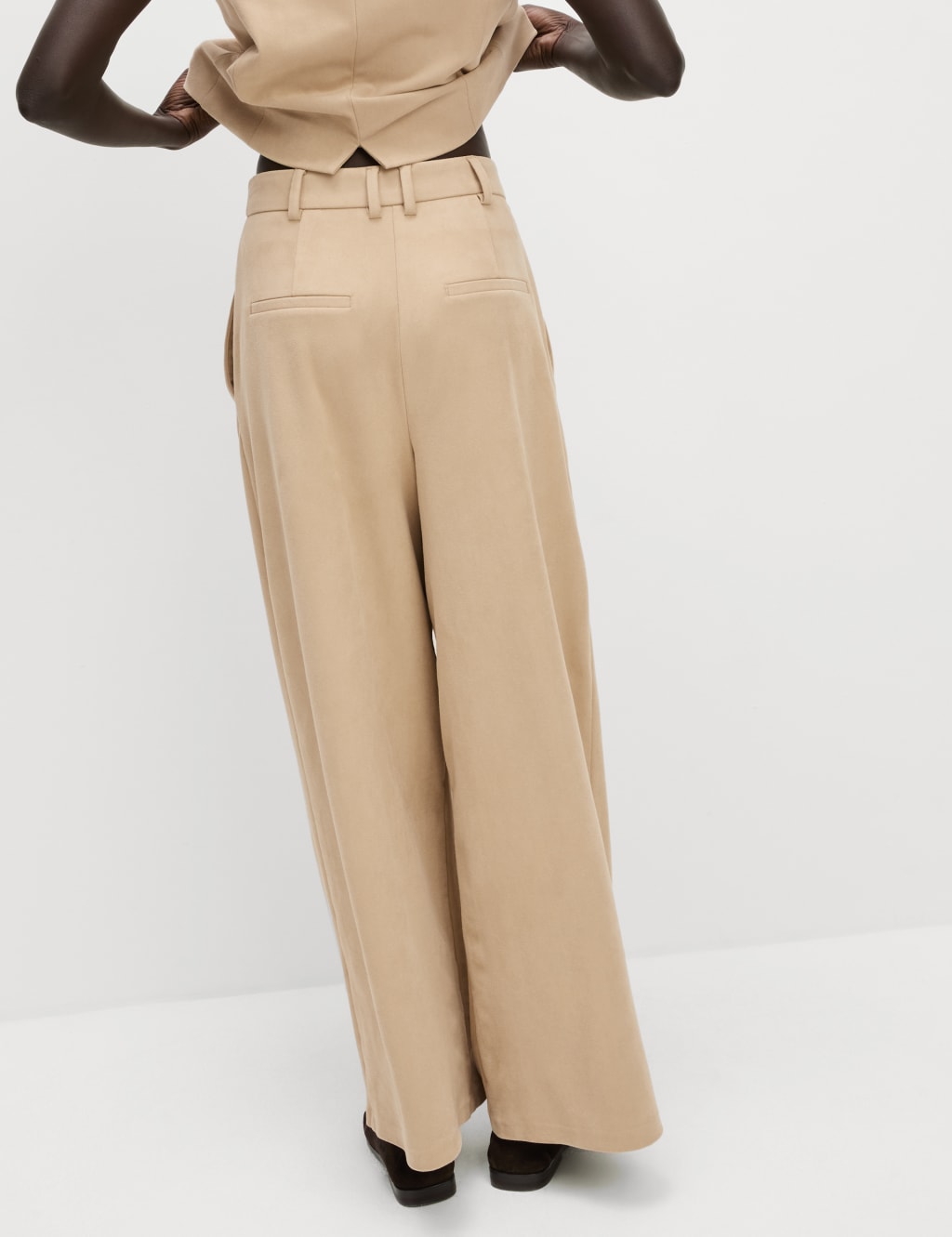 Faux Suede Wide Leg Trousers 5 of 6