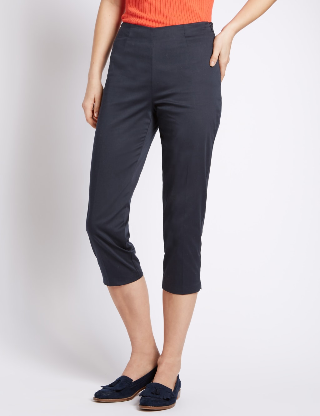 M&s cropped trousers best sale