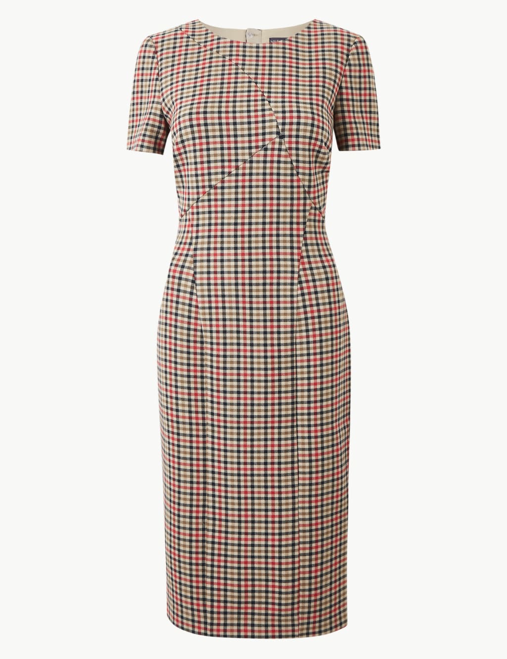 Checked Knee Length Bodycon Dress 2 of 4