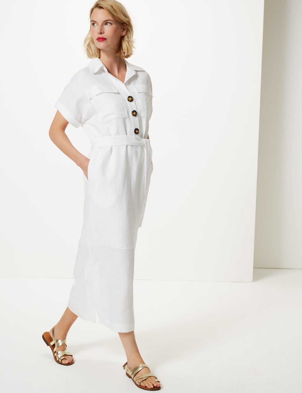 M&s womens linen dresses sale