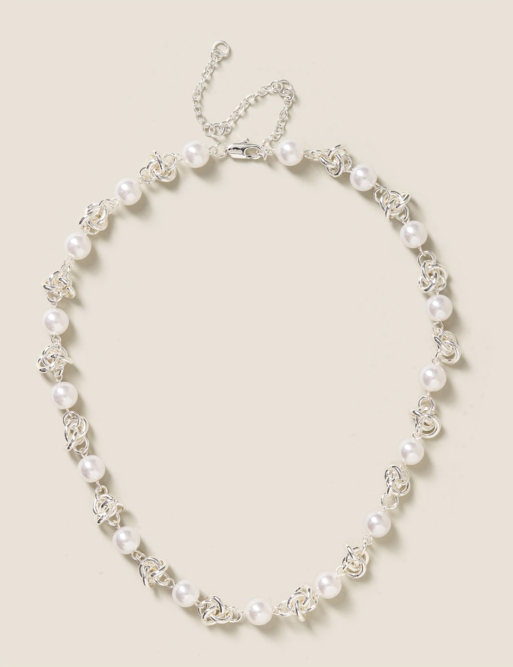 Pearl Knot Chain Necklace