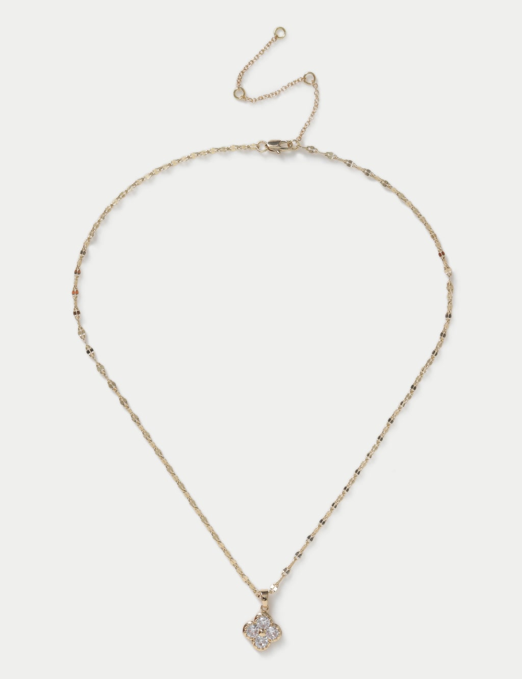 Cubic Zirconia Ditsy Flower Necklace 1 of 2