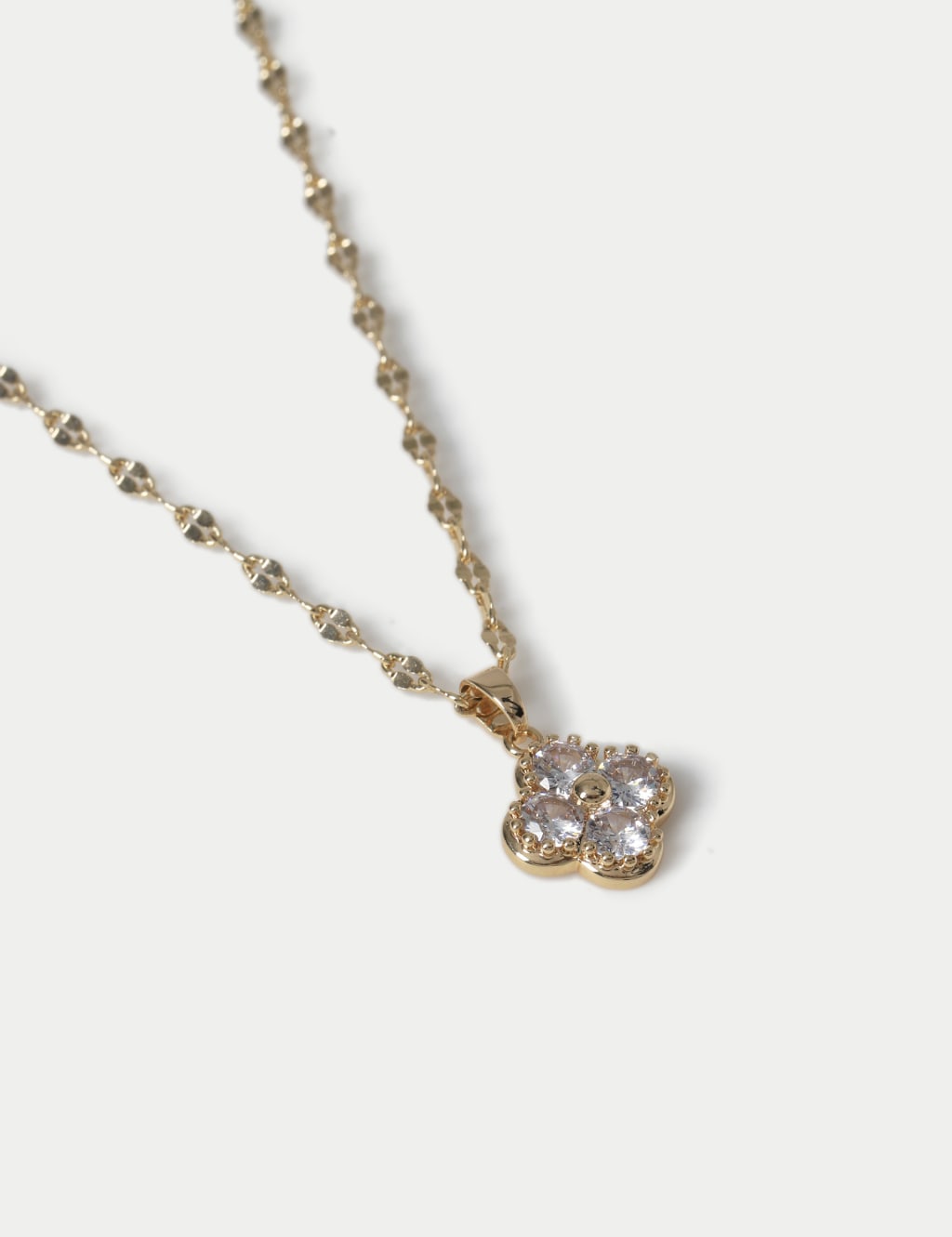 Cubic Zirconia Ditsy Flower Necklace 2 of 2