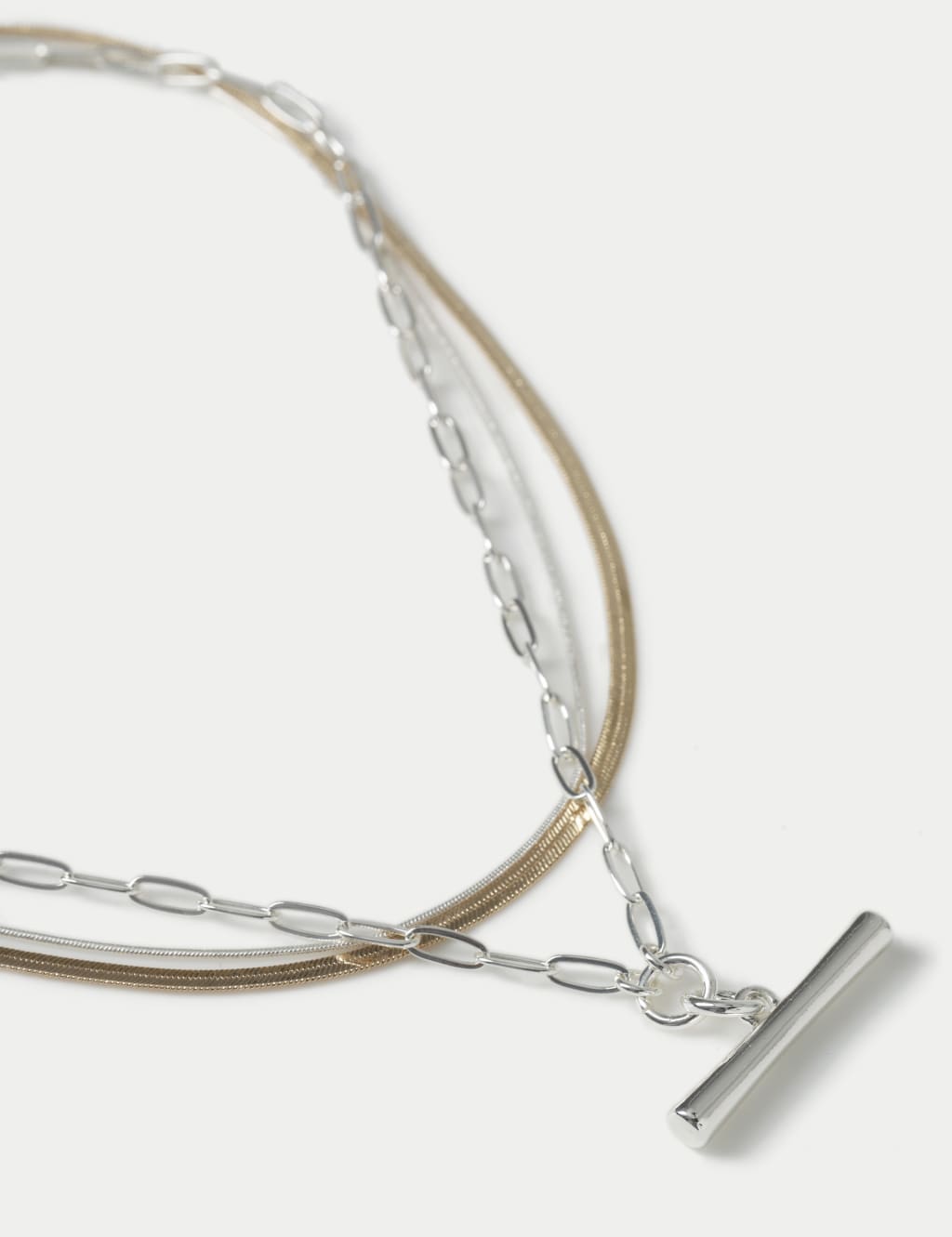 Mixed Multi Row T-Bar Necklace 2 of 2
