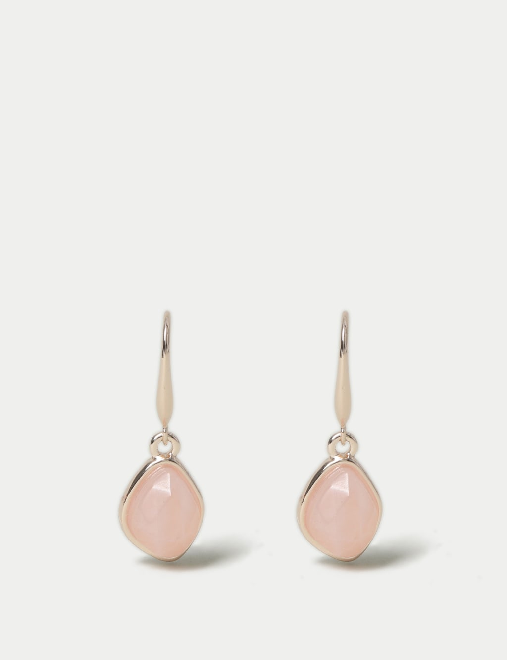 Rose Quartz Drop Earrings M S Collection M S