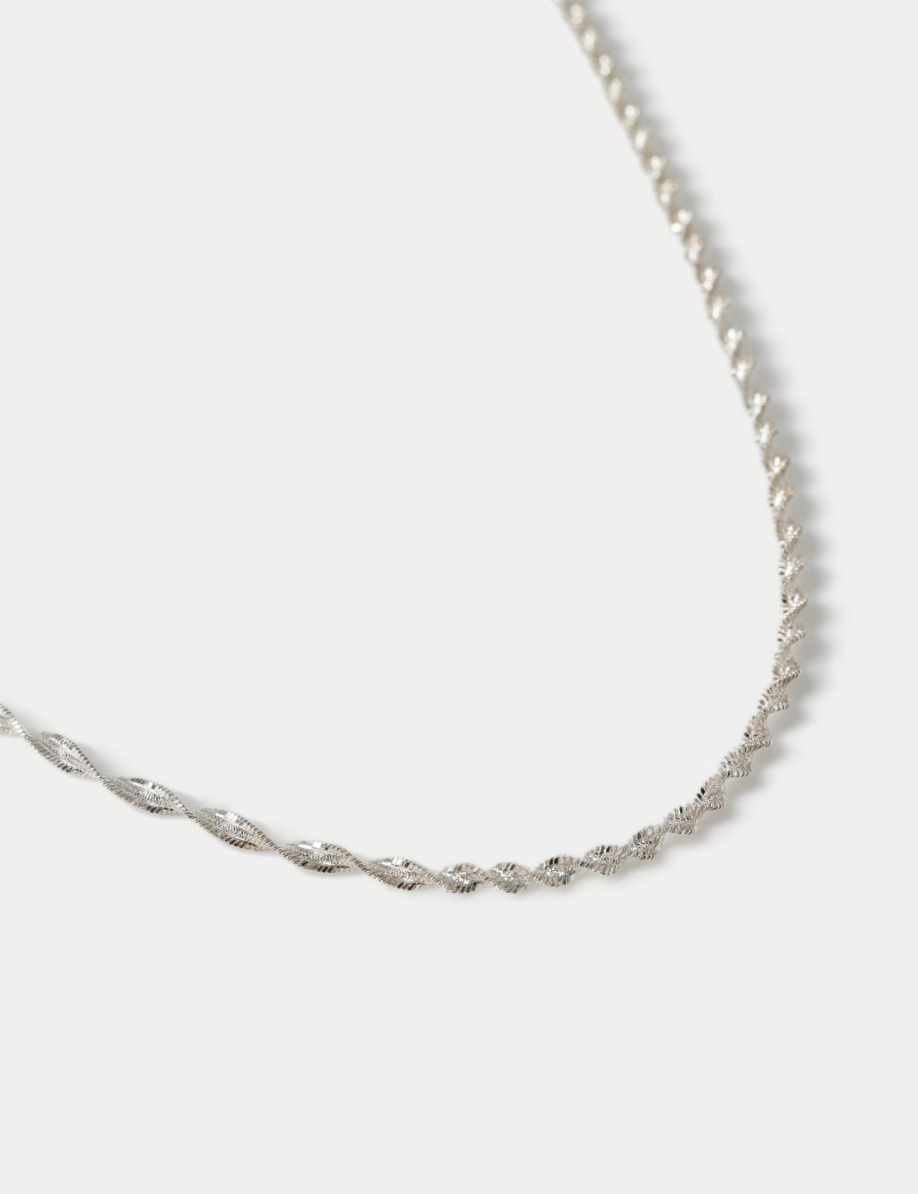 925 Sterling Silver Twist Necklace 2 of 2
