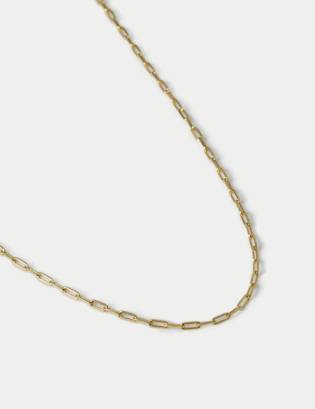 925 Sterling Silver Paper Clip Necklace 2 of 2