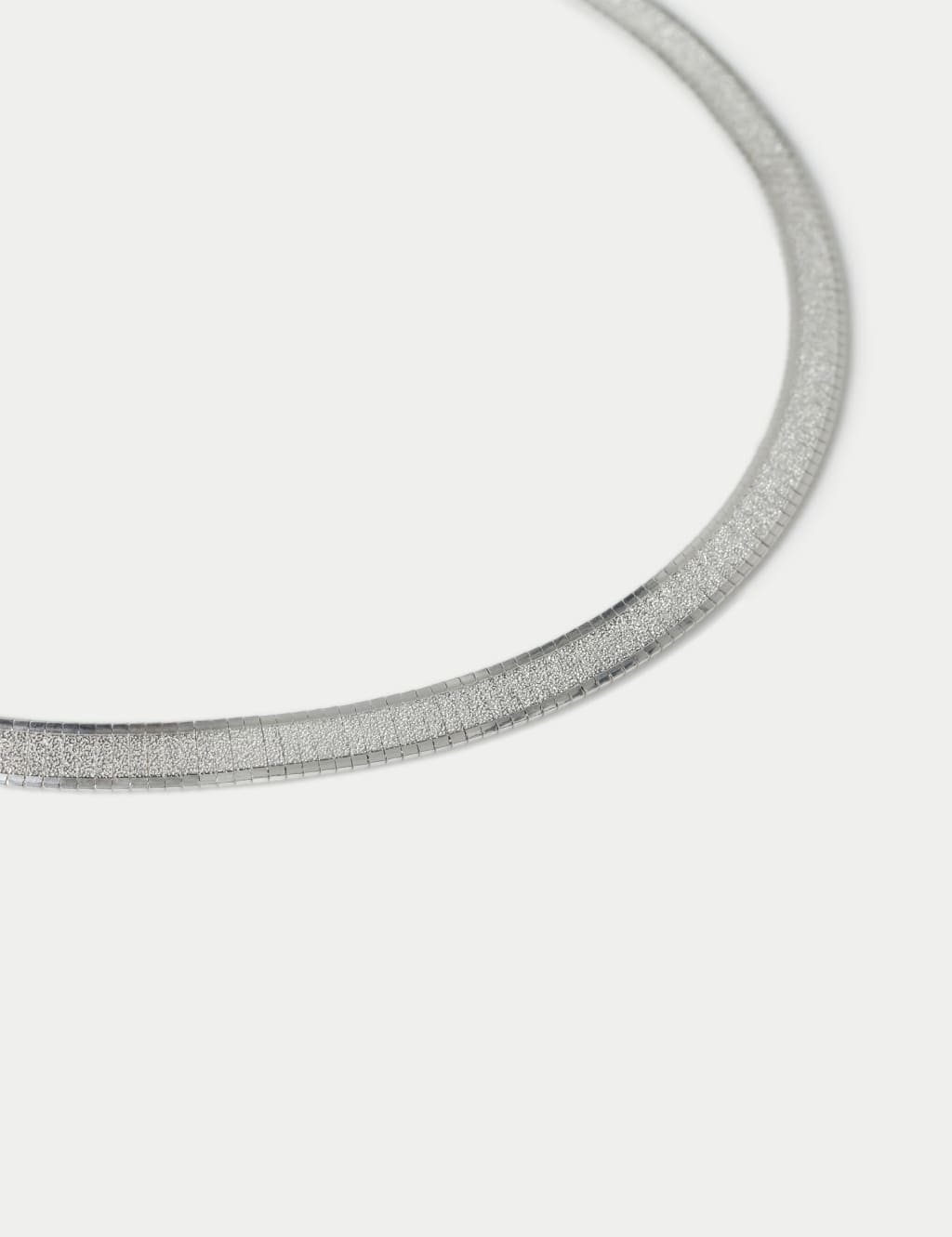 925 Sterling Silver Flat Chain Necklace 2 of 2
