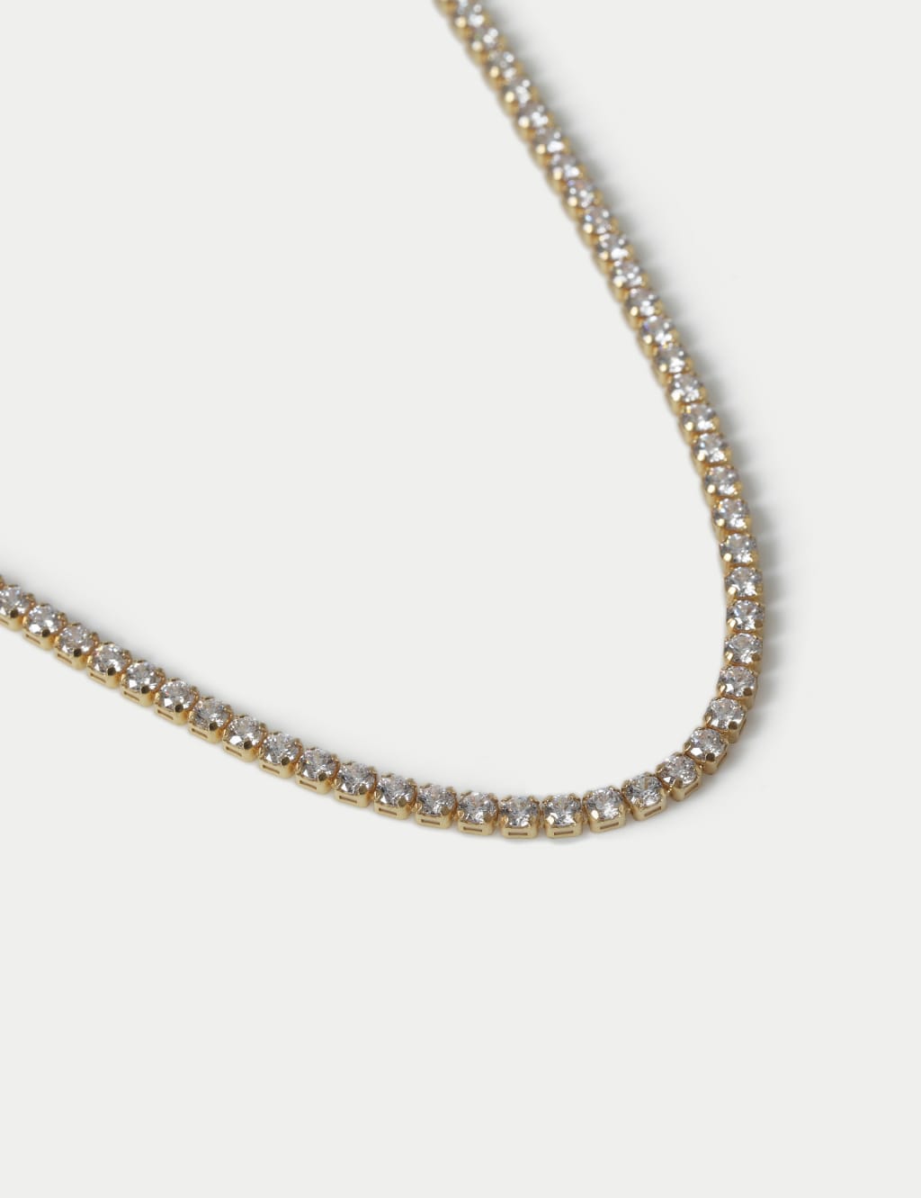 925 Sterling Silver Cubic Zirconia Tennis Necklace 2 of 2