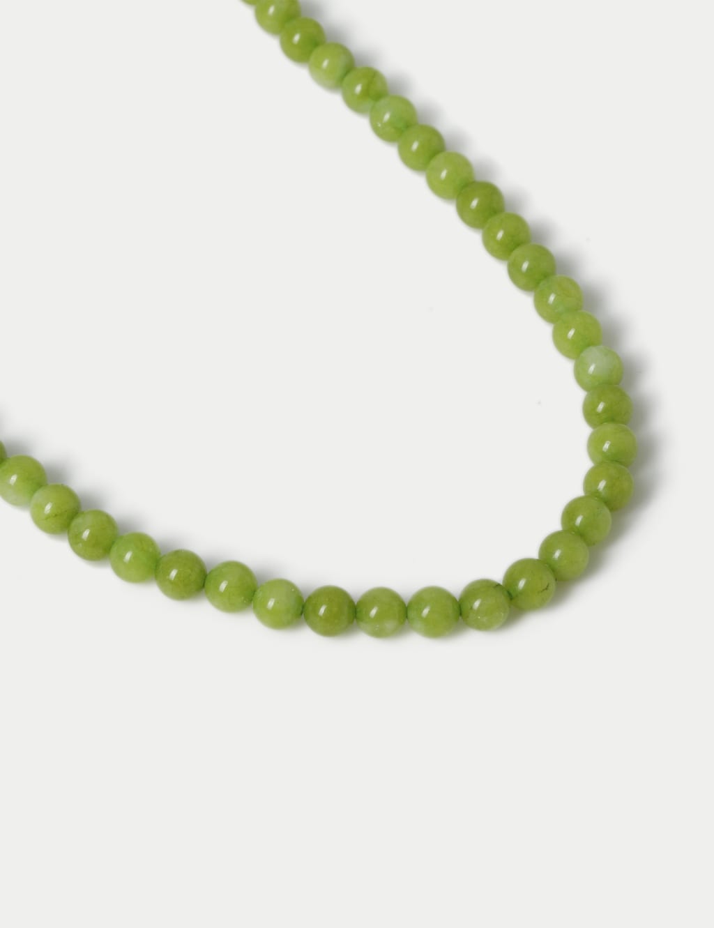 Real Stone Lime Beaded Necklace 2 of 2