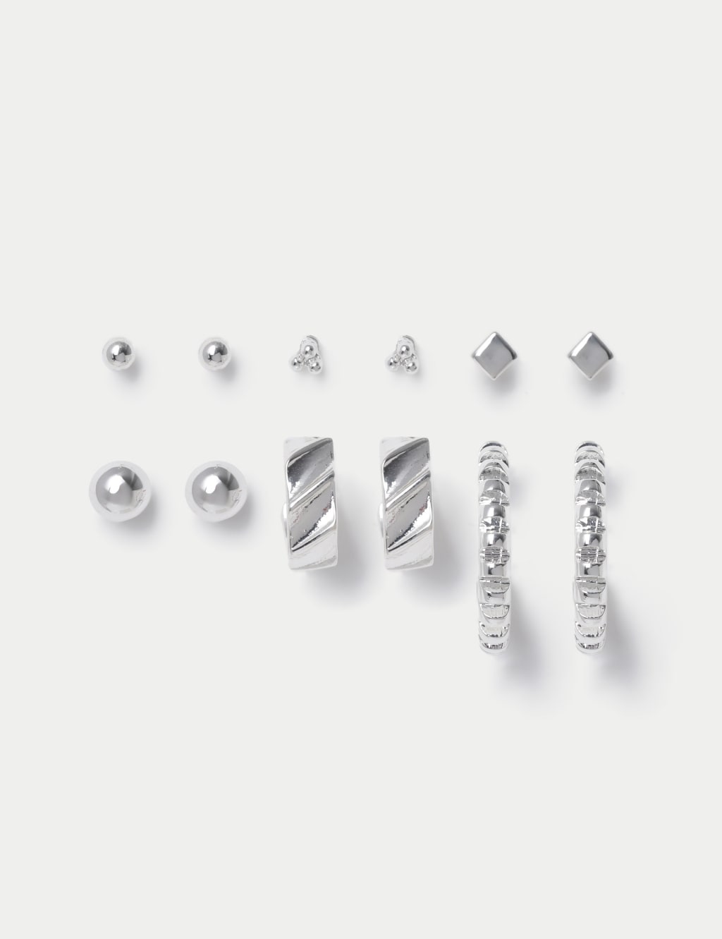 Silver Tone Earring Set 1 of 2