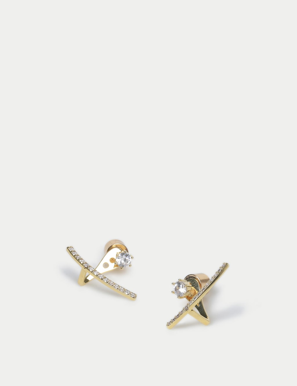 14ct Gold Plated Cubic Zirconia Stud Earring 2 of 2