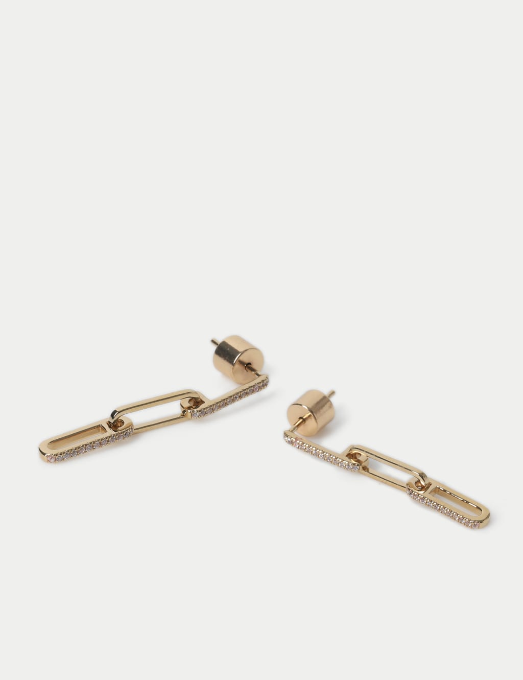 14ct Gold Plated Link Drop Earring 2 of 2