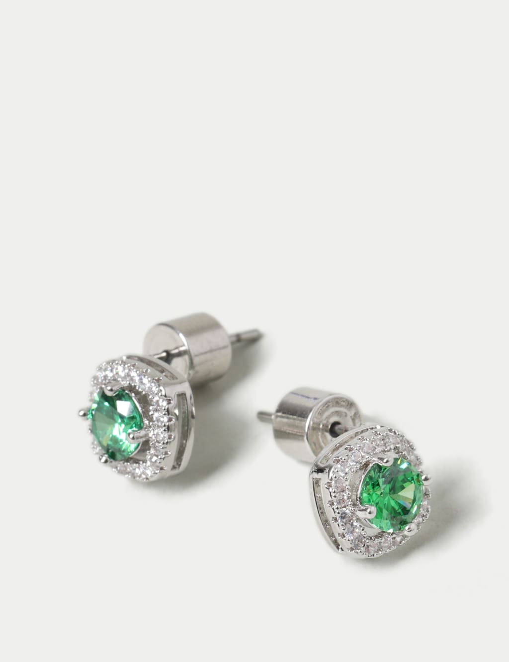 Platinum Plated May Stud Earrings 2 of 3