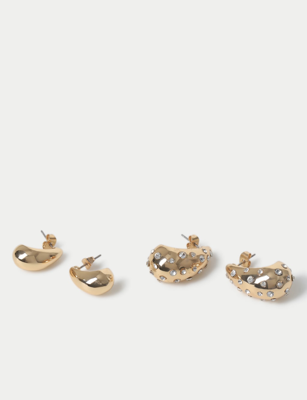 2 Pack Gold Tone Tear Drop Earring 2 of 3