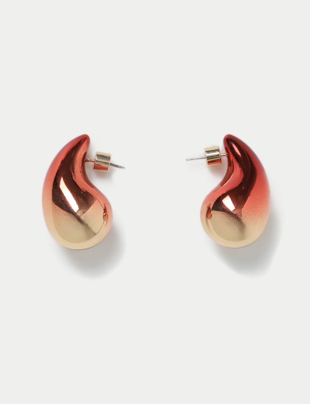 Two Tone Ombre Dome Stud Earring 2 of 3