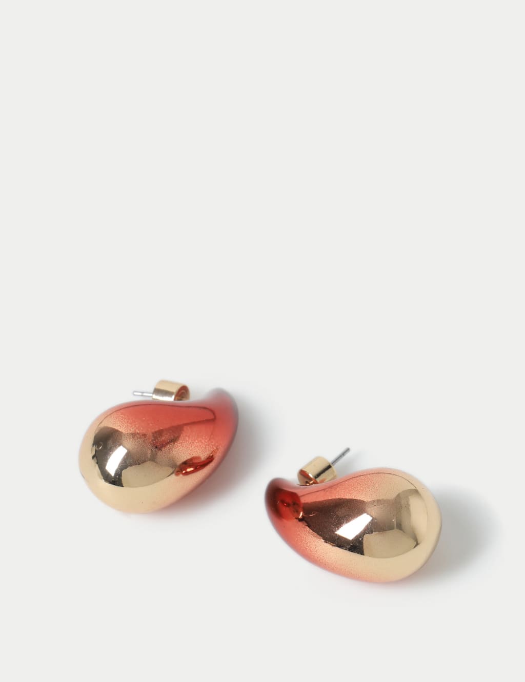 Two Tone Ombre Dome Stud Earring 3 of 3